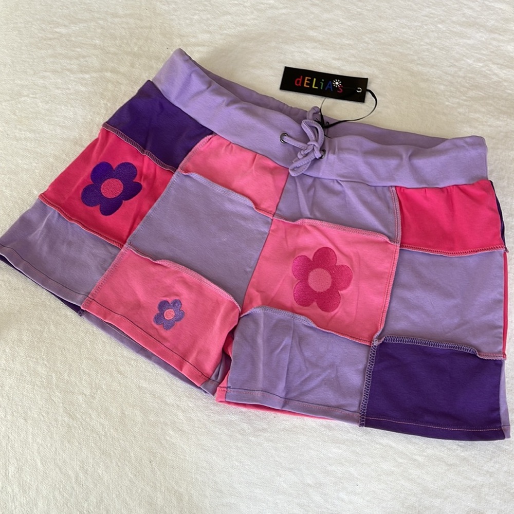 dELiA*s Patchwork Daisy Shorts NWT